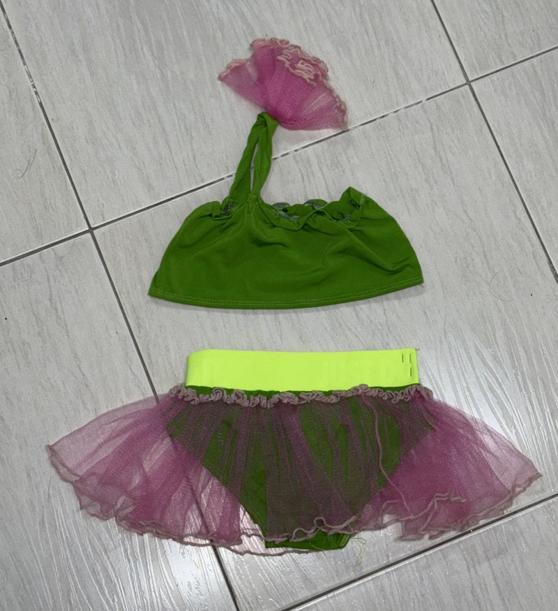 🌸 Bộ Trang Phục Múa Hoa Sen Bé Gái – 2 Món (Áo + Váy Voan)