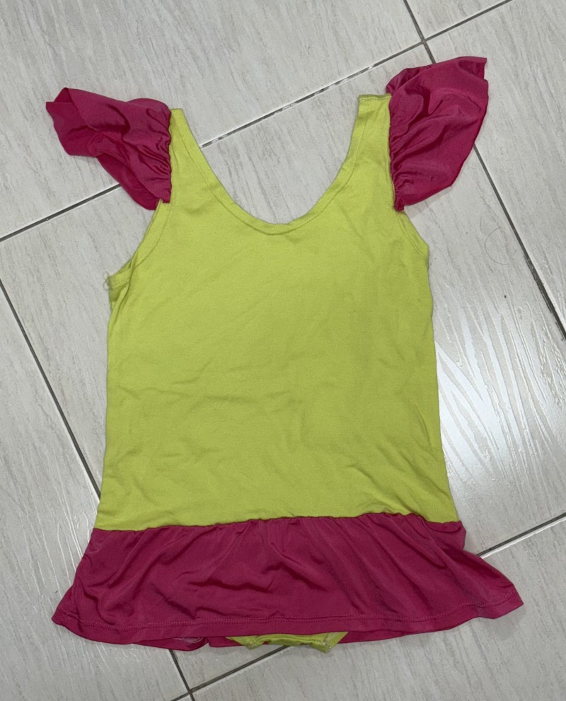 🌼 Váy Múa Thiếu Nhi Xanh Hồng – Dáng Xòe Dễ Thương