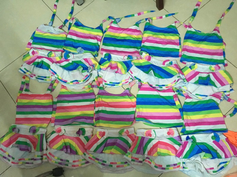 🌈 Bộ Múa Thiếu Nhi Sọc Cầu Vồng (Áo + Váy)