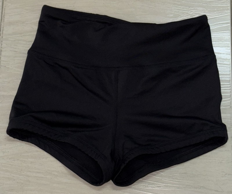 Quần Nhịp Điệu / Aerobic Cạp Cao Màu Đen